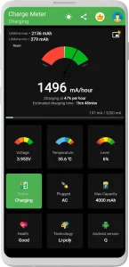 تطبيق Charge Meter: أفضل تطبيق لقياس سرعة الشحن ومتابعة أداء البطارية بدقة 22 تطبيق Charge Meter