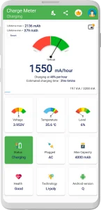 تطبيق Charge Meter: أفضل تطبيق لقياس سرعة الشحن ومتابعة أداء البطارية بدقة 21 تطبيق Charge Meter